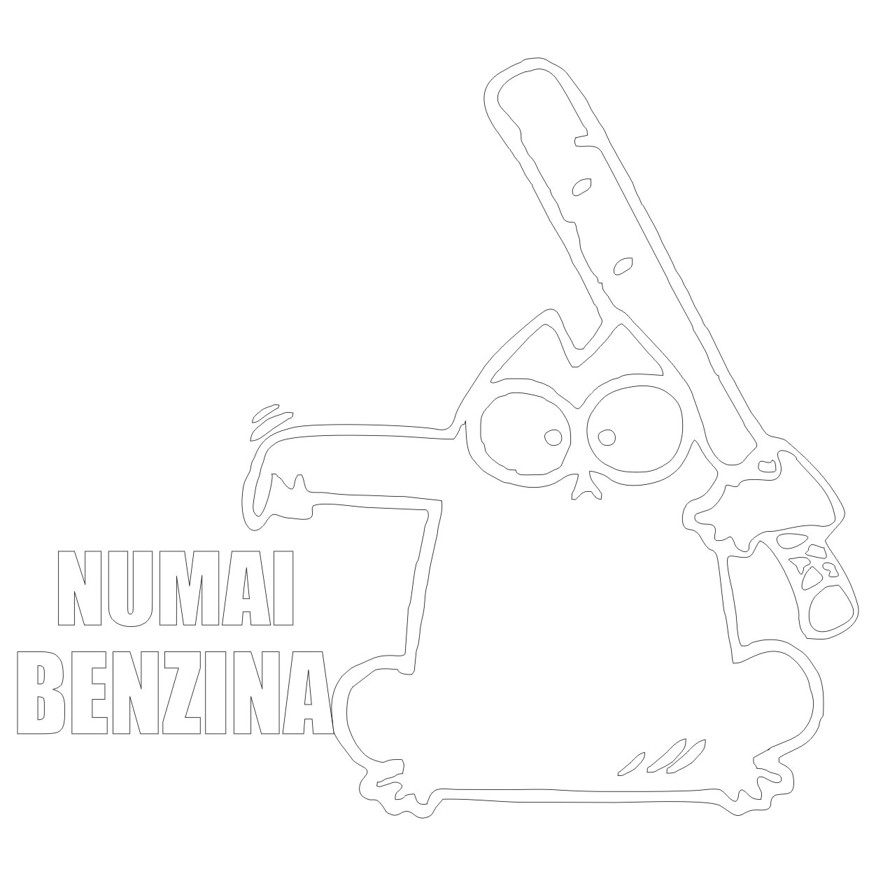 Стикер на капака на резервоара за автомобил, бял цвят, \"Само бензин ...