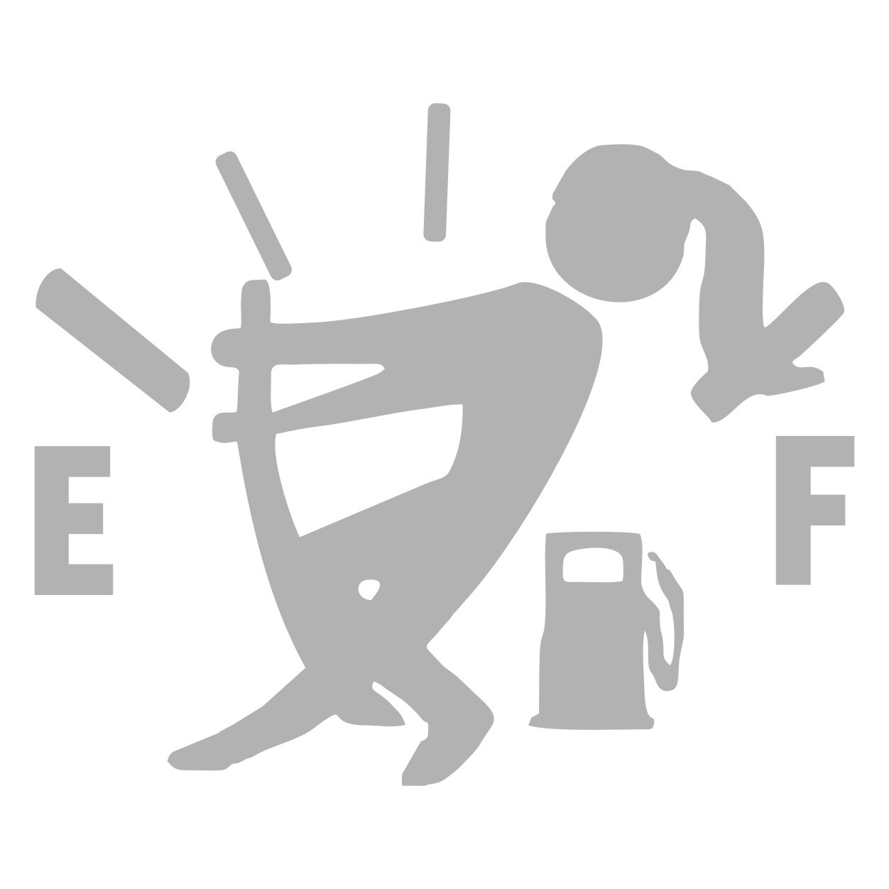 Sticker clapeta rezervor auto, culoare argintie, 