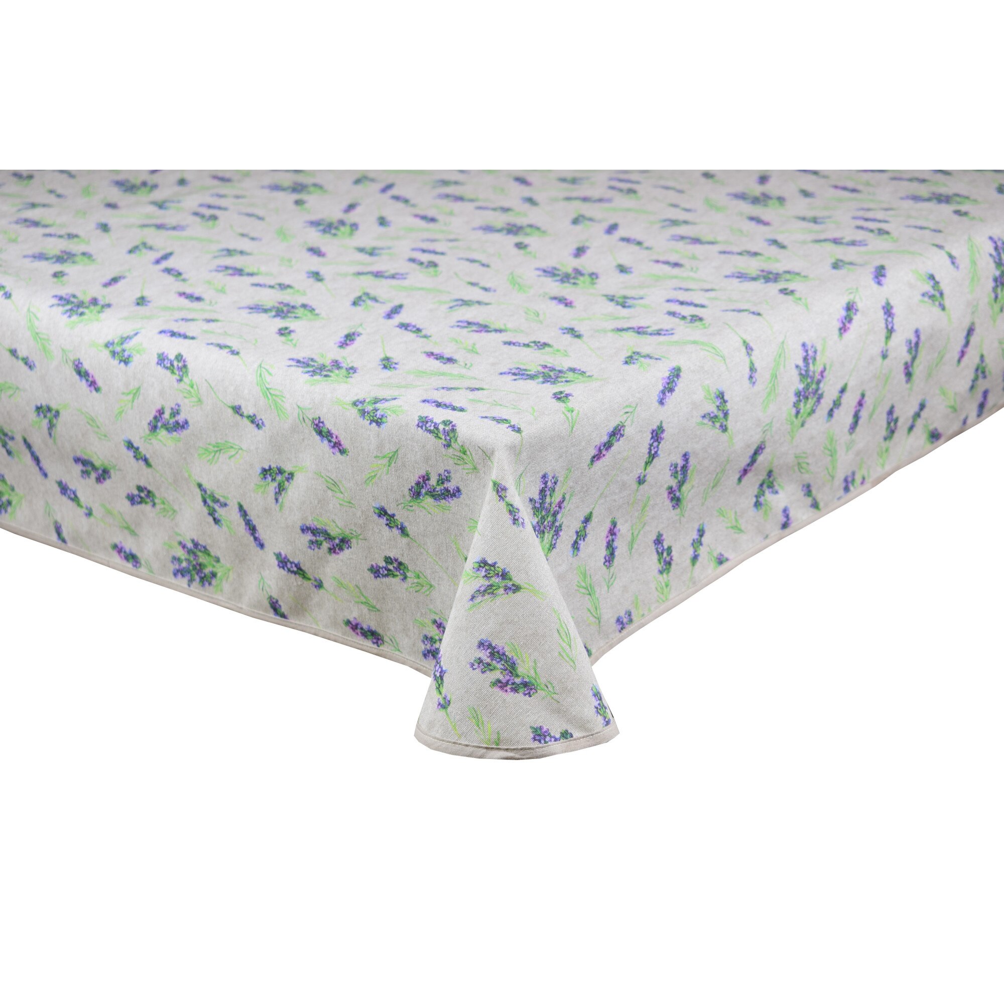 Fata de masa impermeabila, Casa de bumbac, Diois, rotunda, diametru 140 cm, lavanda, mov si bej