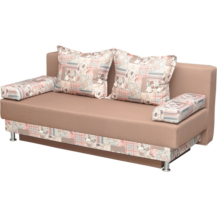Разтегателен диван Sani Lora 190 cm, с функция за сън 145x190 cm, Бежов