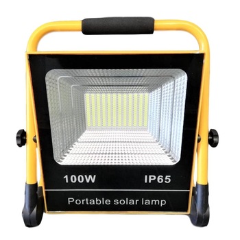 Proiector LED 100W Acumulator si suport cu Panou Solar Proiector LED 100W Acumulator si suport cu Panou Solar