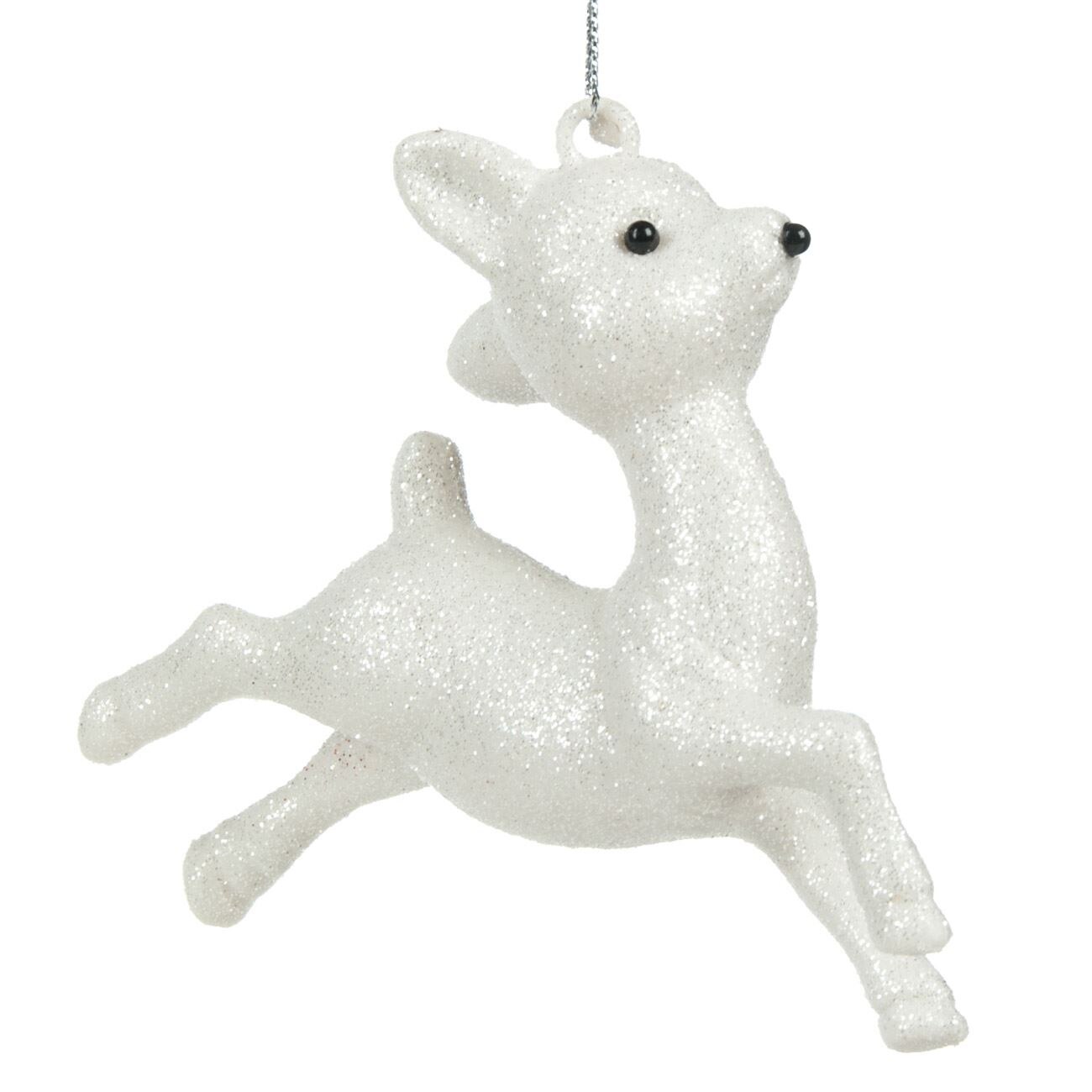 Ornament ren de brad de Craciun , Marbest Grand Shop, 11.5 cm , alb