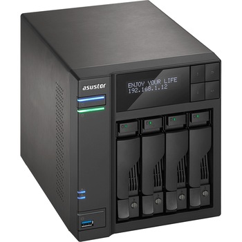 Network Attached Storage Asustor (AS6404T), Intel Apollo Lake Quad-Core, 8 GB DDR3L, HDMI 2.0, GbE x 2, USB 3.1 Gen-1 x 4, Wake on WAN, 4 Bay Tower NAS Network Attached Storage Asustor (AS6404T), Intel Apollo Lake Quad-Core, 8 GB DDR3L, HDMI 2.0, GbE x 2, USB 3.1 Gen-1 x 4, Wake on WAN, 4 Bay Tower NAS