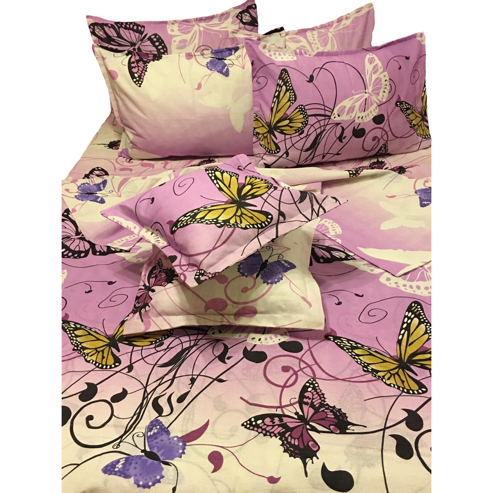 Set lenjerie pat dublu XXL, din bumbac 100%, opt piese, by Liz Line-D8123XXL