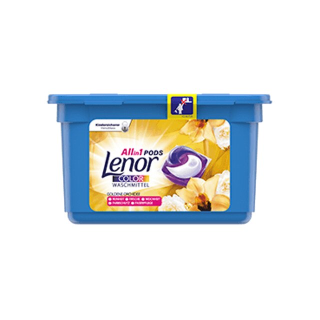 Detergent automat caspule Lenor Color Allin1 Pods Gold Orchid 11 spalari 11bucx26,4gr