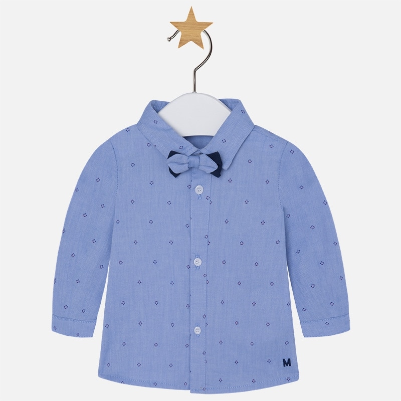 Camasa baiat cu papion, Mayoral, Bleu, 12 luni
