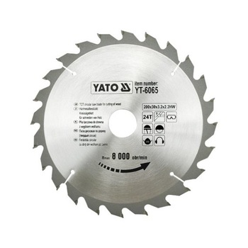 Disc fierastrau pt lemn 200X24X30 Yato YT-6065 Disc fierastrau pt lemn 200X24X30 Yato YT-6065