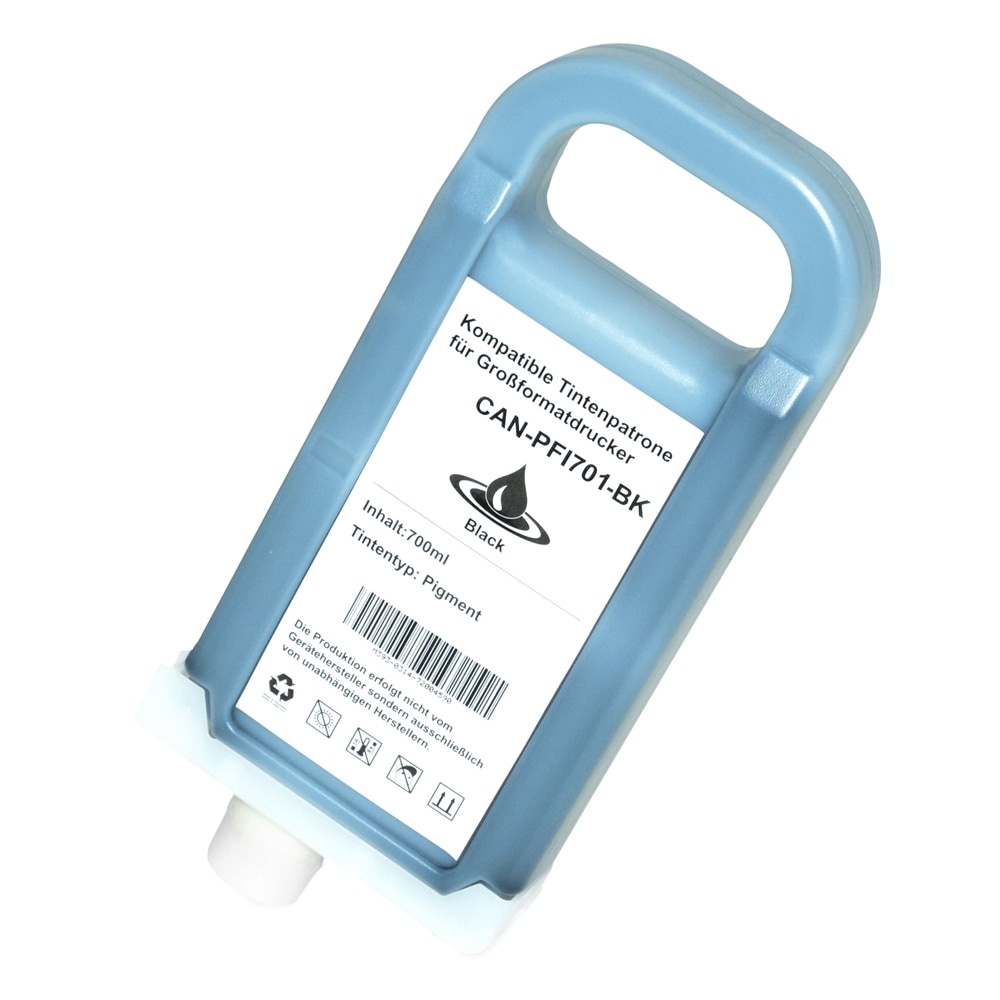 Cartus PFI 701BK XL 700 Ml Compatibil Canon iPF 8000 / iPF 8000S / iPF 8100 / iPF 9000 / iPF 9000S / iPF 9100