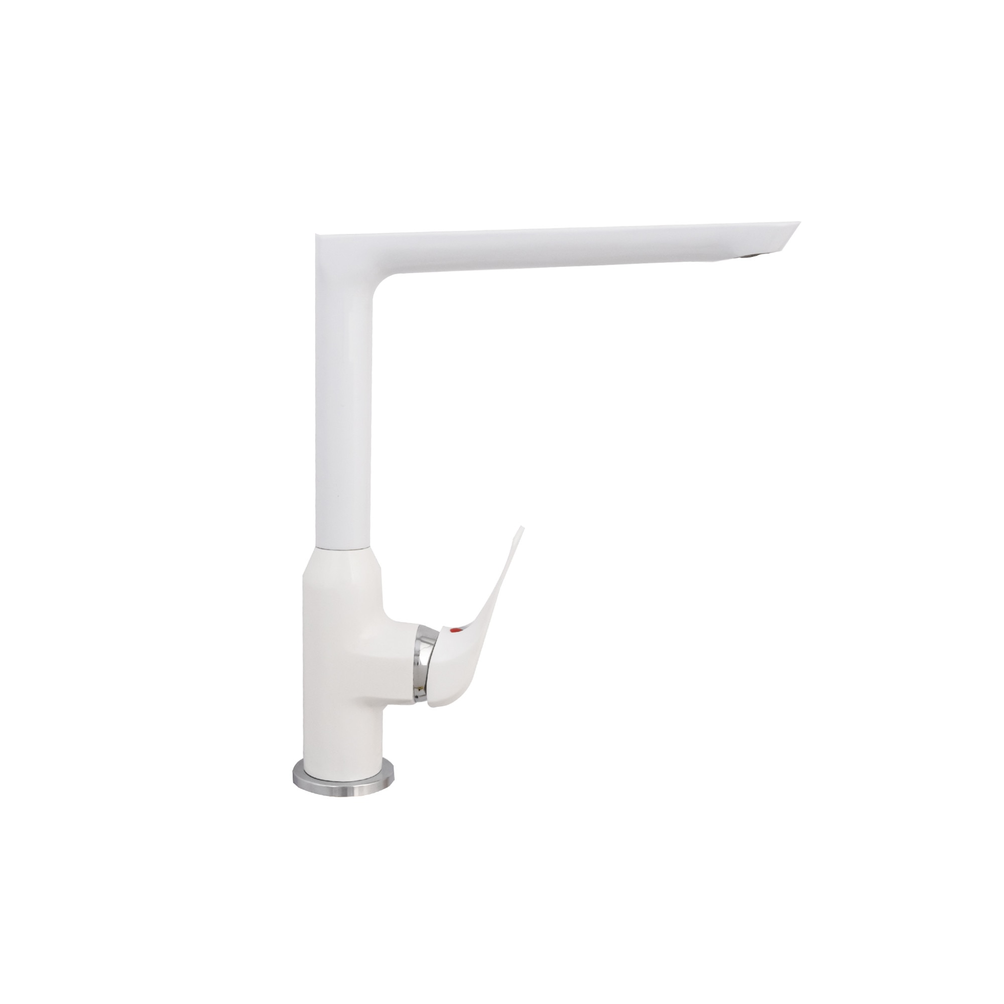 Baterie bucatarie lebada pipa dreapta mobila alb mat TRENDY S