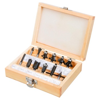 Set capete pentru freza, carbura, 6 mm, 12 bucati, Verto 60H008 Set capete pentru freza, carbura, 6 mm, 12 bucati, Verto 60H008