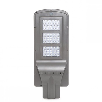 Lampa Solara Led de Extrerior Klass, Panou solar inclus, Putere 60 W, Flux luminos 1200 lm, 6500k, 50000h de functionare, Rezistenta impotriva ploii, Negru Lampa Solara Led de Extrerior Klass, Panou solar inclus, Putere 60 W, Flux luminos 1200 lm, 6500k, 50000h de functionare, Rezistenta impotriva ploii, Negru