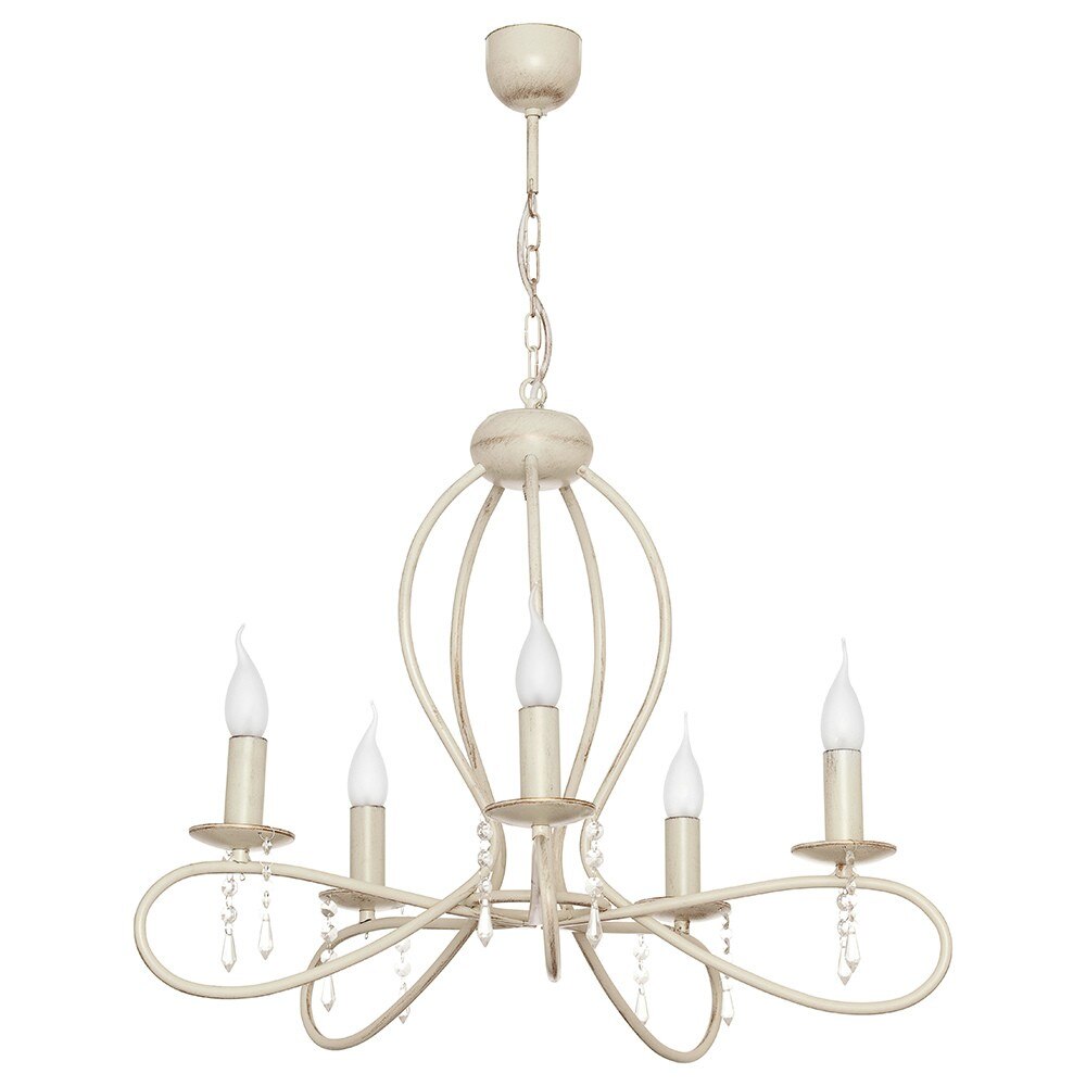 Lustra ESL Fresco, 5x60W, E14, Metal, Alb