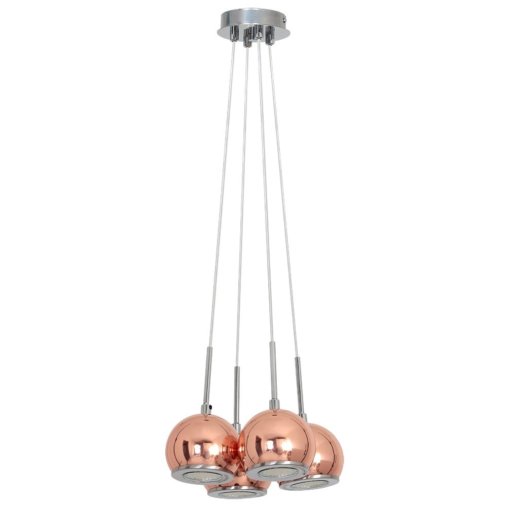 Lustra ESL Gota, 4x40W, GU10, Metal, Auriu