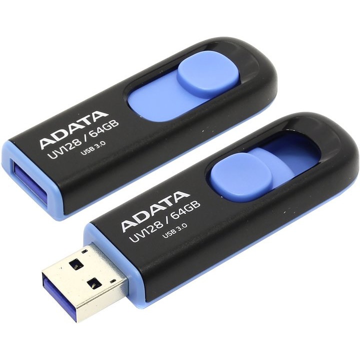 Flash memória USB A-DATA UV128, 64 GB USB3.0, fekete