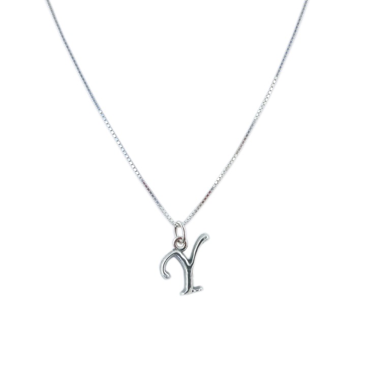 Lantisor din argint cu pandantiv LITERA Y din argint, Argintiu