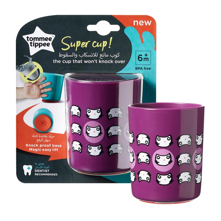 Чаша Tommee Tippee, Против разливане, 190 мл, 1 бр