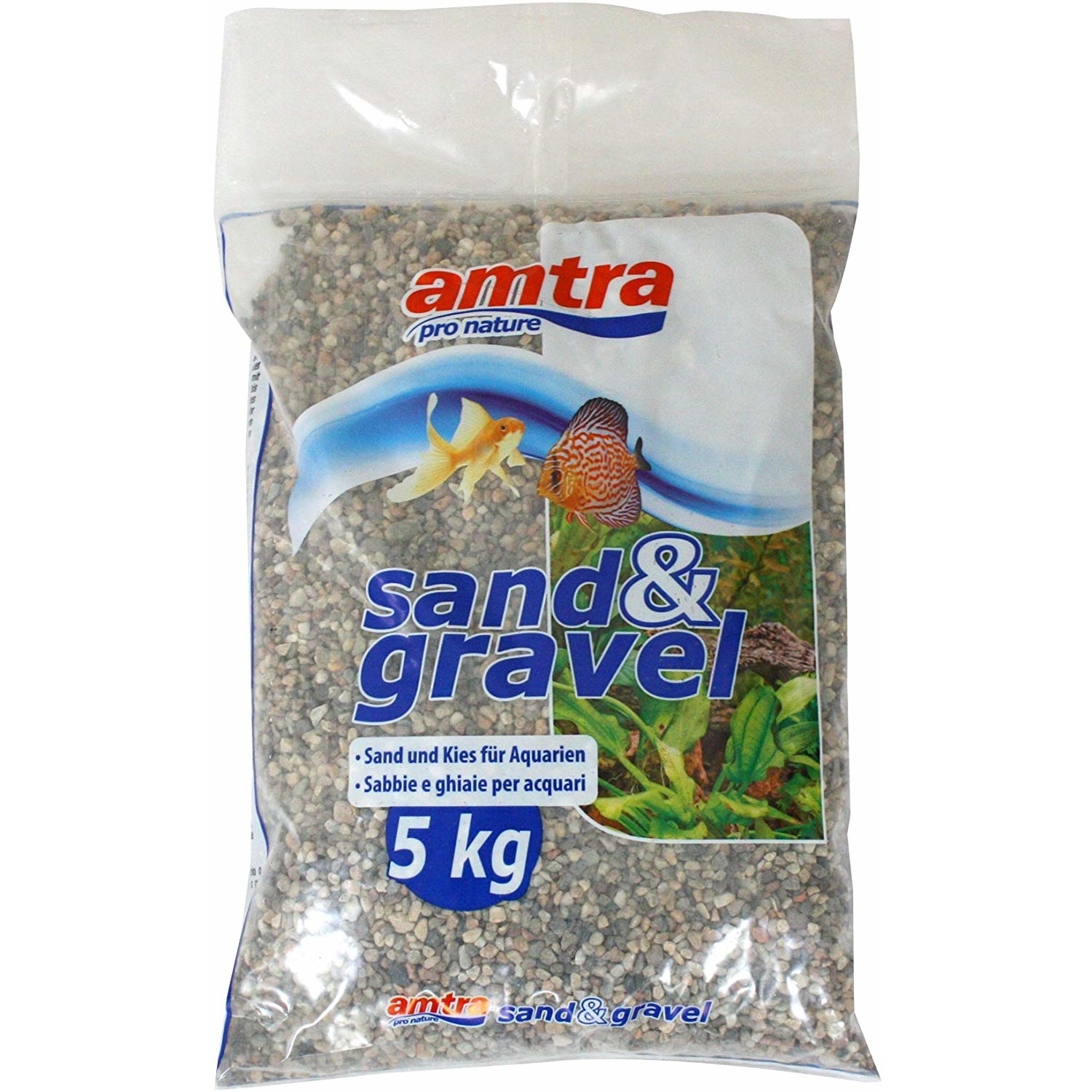 Pietris acvariu natural policrom punga 5 kg granulatie 6-10 mm