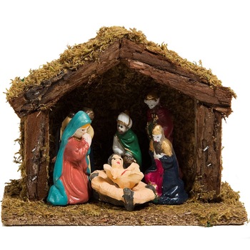 Set 6 figurine portelan de Craciun cu Nasterea Domnului, DecorCasa, 17 x 13 cm Set 6 figurine portelan de Craciun cu Nasterea Domnului, DecorCasa, 17 x 13 cm