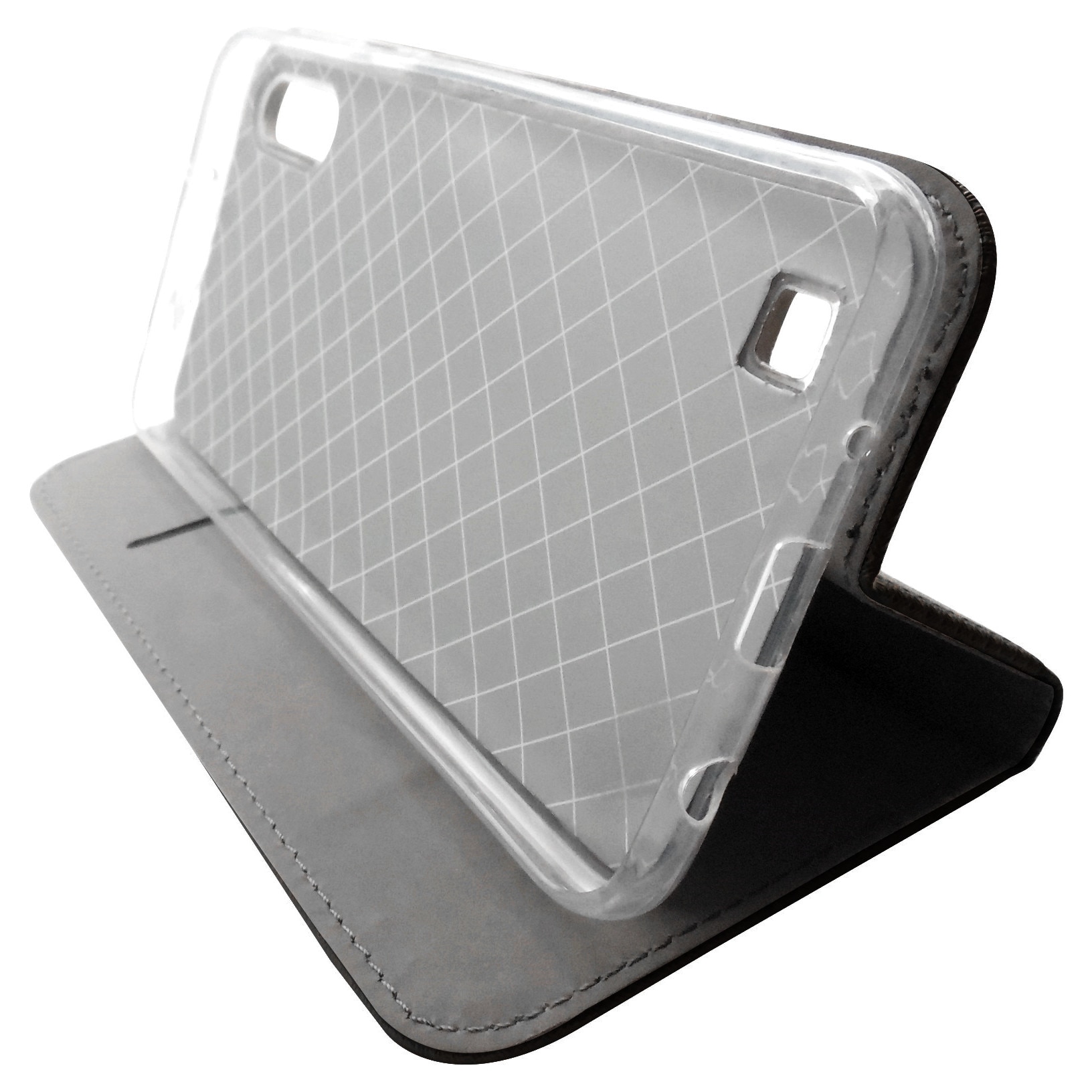 Husa tip carte cu stand Smart Magnet neagra pentru Samsung Galaxy A10 (SM-A105F), Galaxy M10 (SM-M105F)
