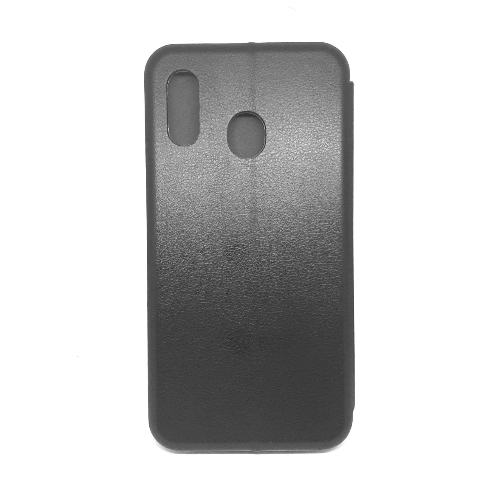 Husa Samsung Galaxy A20, piele eco, carte, inchidere magnetica, neagra