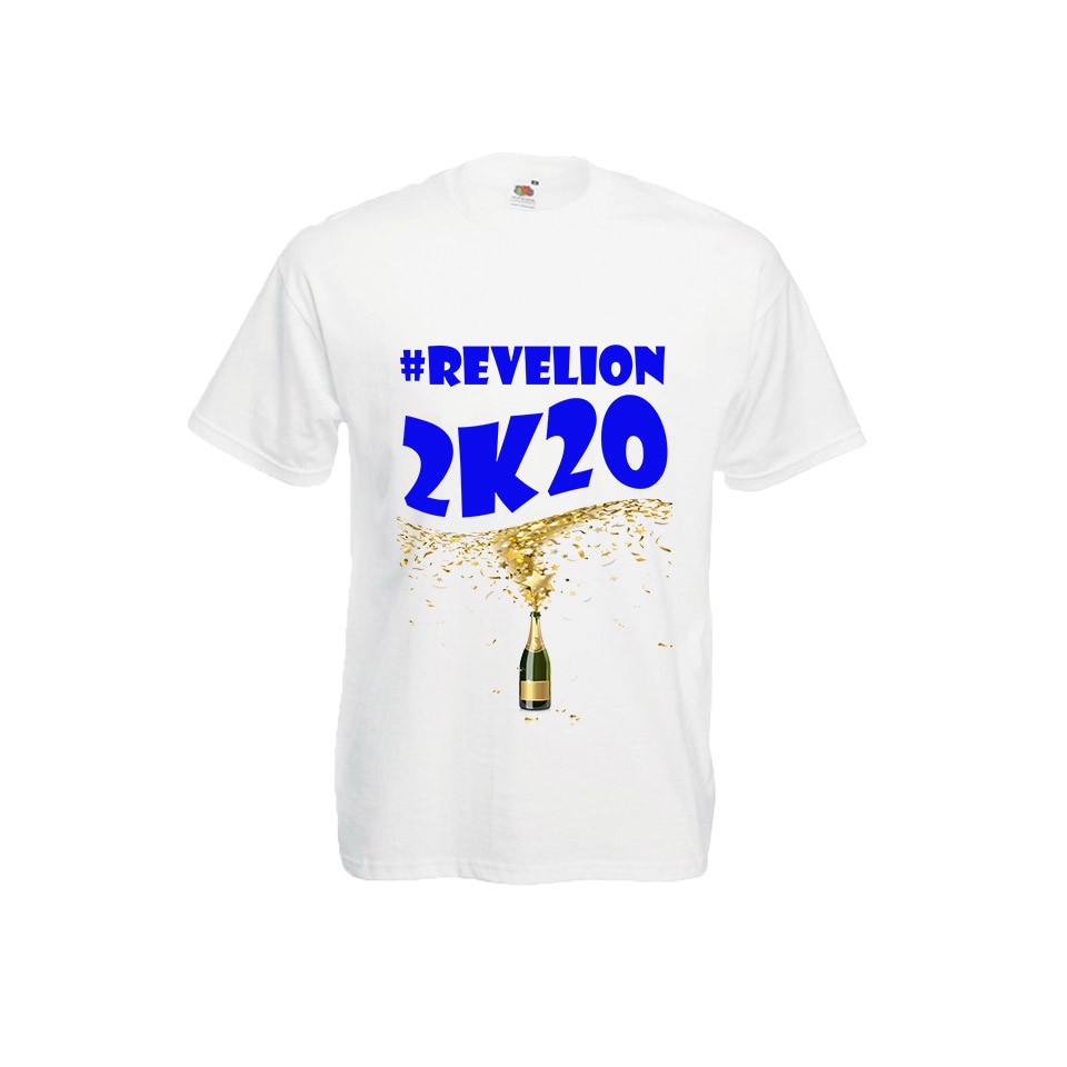 Tricou personalizat Fruit of the loom #Revelion 2k20, S