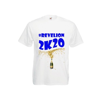 Tricou personalizat Fruit of the loom #Revelion 2k20, M Tricou personalizat Fruit of the loom #Revelion 2k20, M