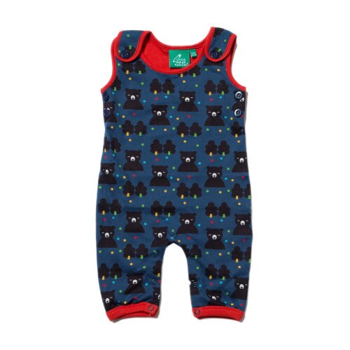 Costumas cu ursuleti, bumbac organic, multicolor, copii