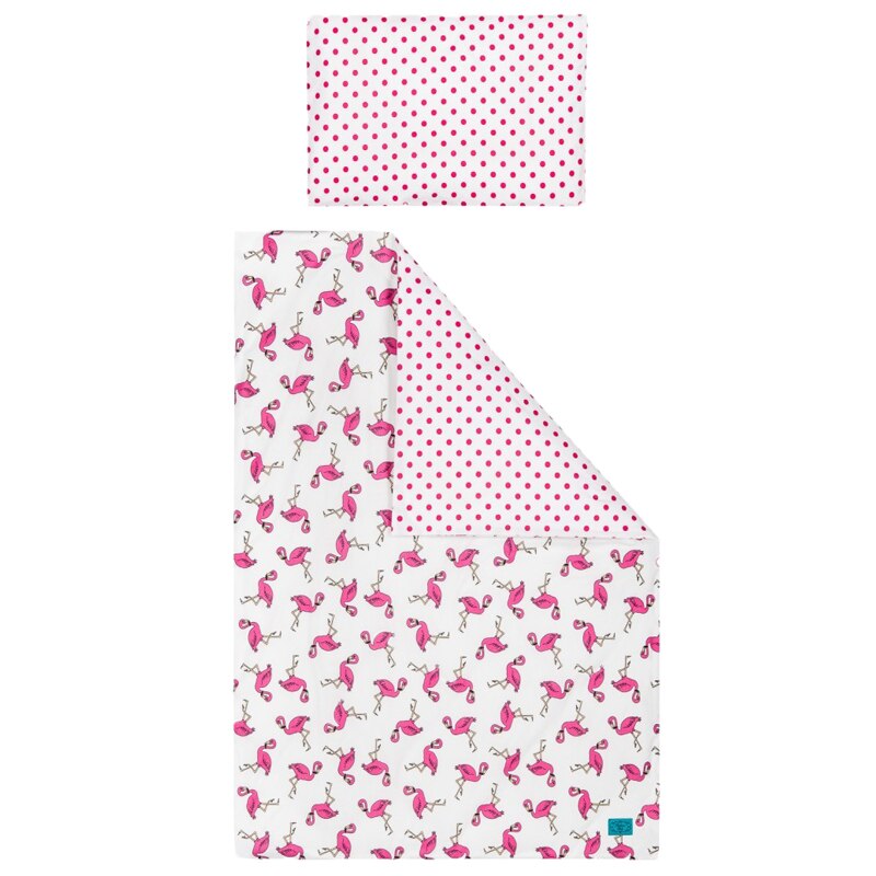 Set lenjerie de pat 2 piese 135 x 100 cm pentru bebelusi Belisima P01-506, Multicolor