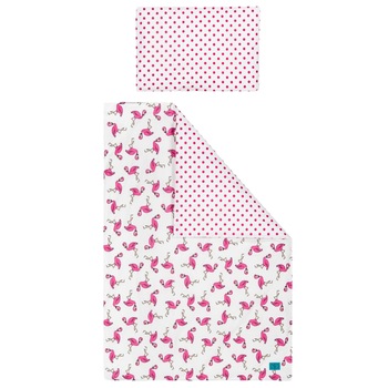 Set lenjerie de pat 2 piese 120 x 90 cm pentru bebelusi Belisima P01-506-1, Multicolor Set lenjerie de pat 2 piese 120 x 90 cm pentru bebelusi Belisima P01-506-1, Multicolor