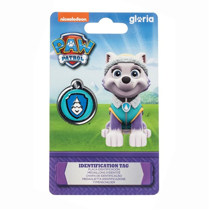 Medalion identificare pentru animale Paw Patrol, Everest, M, 30 mm