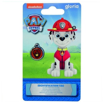 Medalion identificare pentru animale Paw Patrol, Marshall, M, 30 mm Medalion identificare pentru animale Paw Patrol, Marshall, M, 30 mm