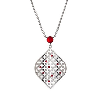 Colier Preciosa, Lt. Siam, Florissa, Argintiu Colier Preciosa, Lt. Siam, Florissa, Argintiu