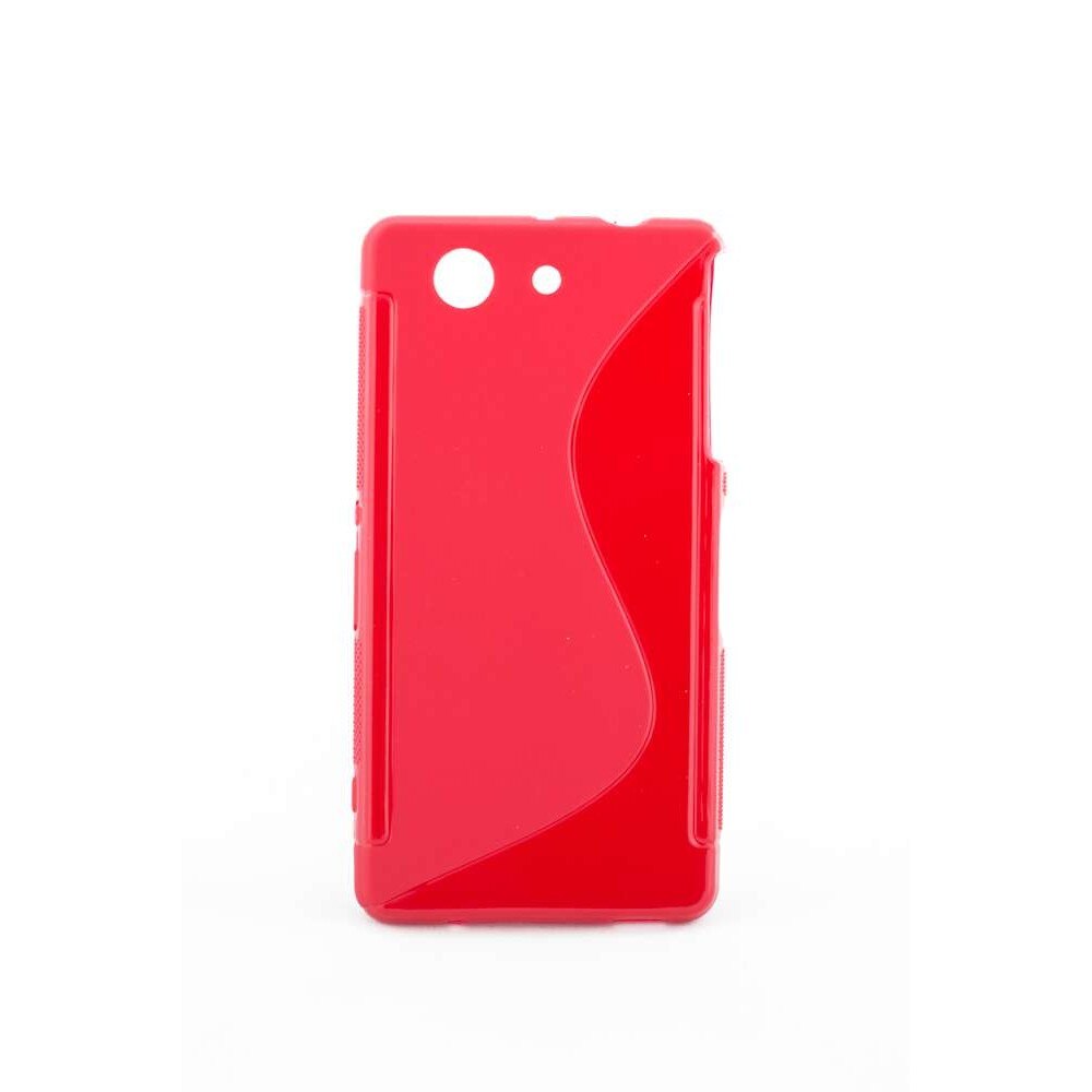 Husa Sony Ericsson Xperia Z3 mini, S line, silicon, rosu