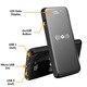 Acumulator extern amXea PB8W1039BL, 8000mAh, Wireless charging, USBx2, Micro USB, Negru