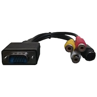 Cablu adaptor VGA tata LA TV S-Video mama + 3 RCA mama, stereo, HOPE R