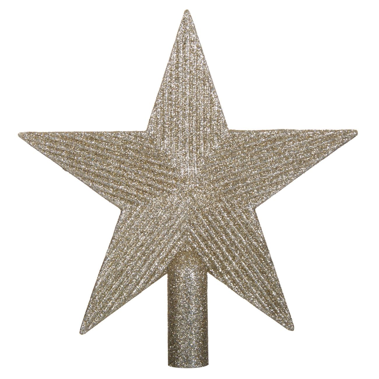 Stea decorativa lucioasa brad Craciun, DecorCasa, 21 cm