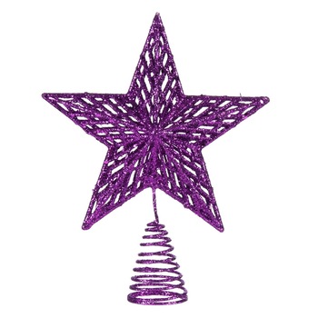 Stea violet brad Craciun, DecorCasa, 23 cm Stea violet brad Craciun, DecorCasa, 23 cm