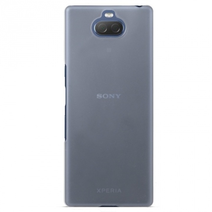 Husa din plastic pentru telefon cu protectie pentru spate (cauciucuta) Transparenta [Sony Xperia 10+ Plus (L4213)]