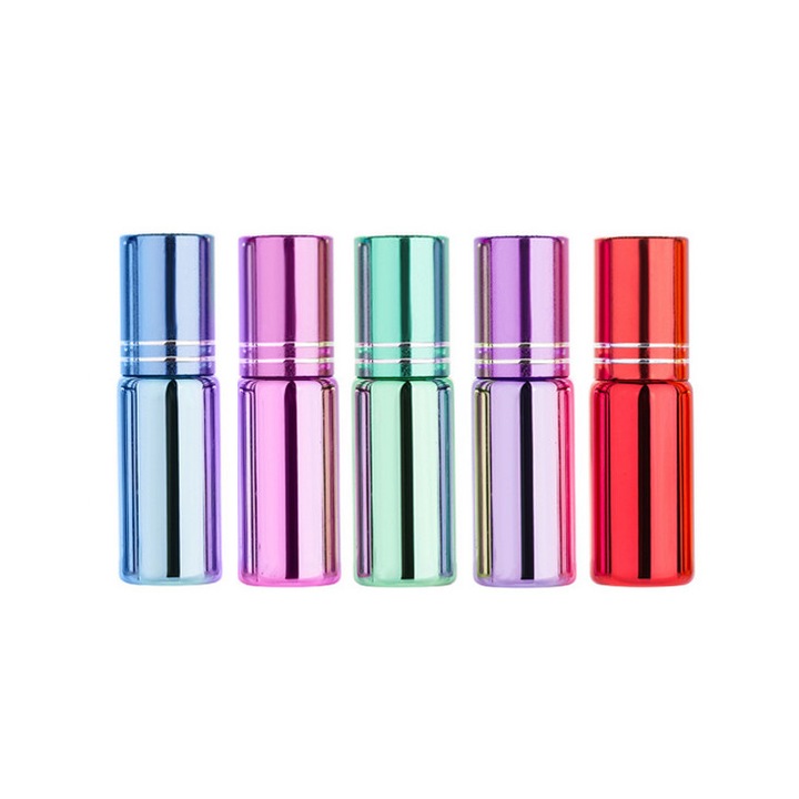 Dropy, DR028, 5 tekercses üveg kozmetikai tartály, 5 ml, többszínű