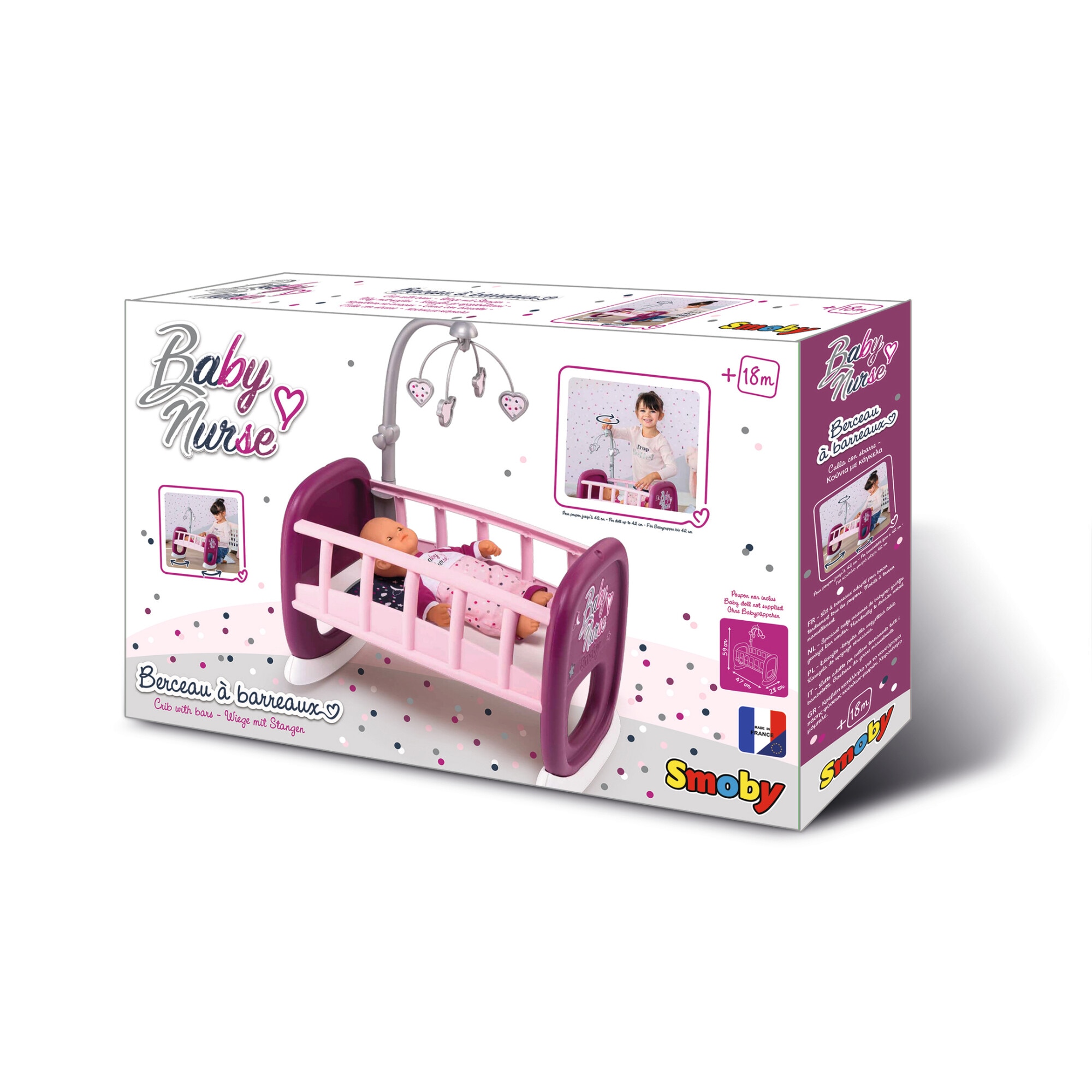 Smoby - Baby Nurse Cradle 