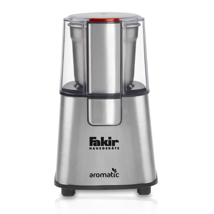 Rasnita de cafea Fakir Aromatic, 220W, 60 g, cutit inox, functie Puls, Inox