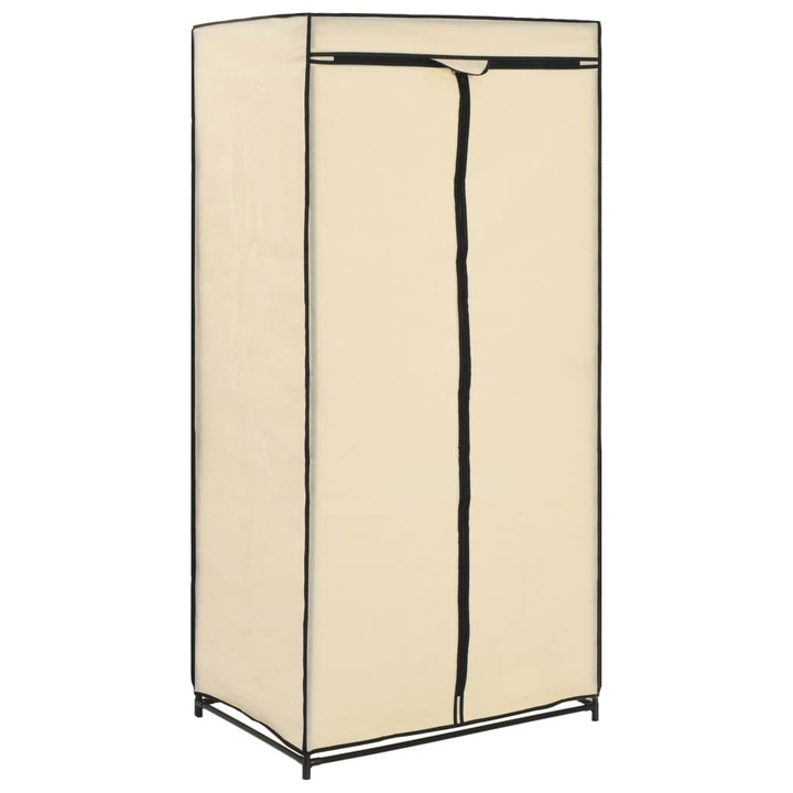 Dulap tip sifonier, vidaXL, Tapiterie textila, Crem, 75 x 50 x 160 cm