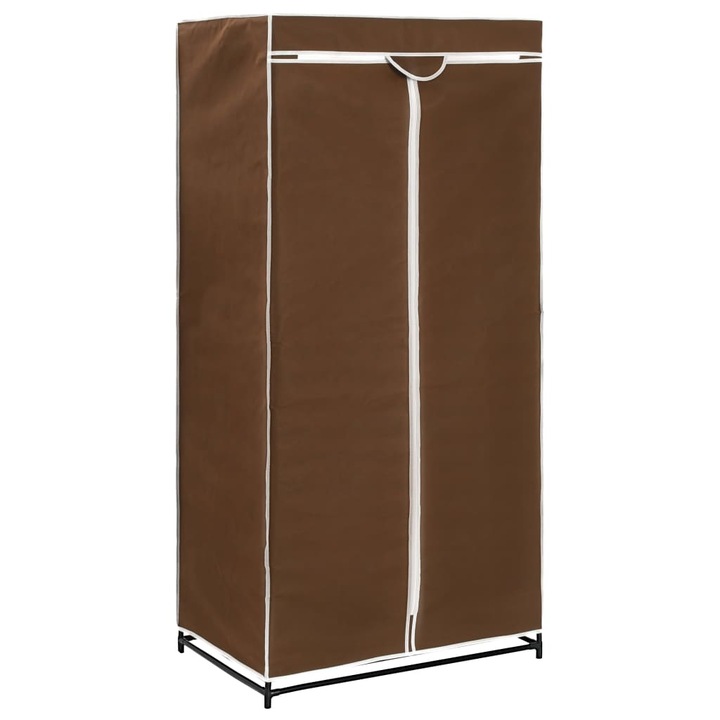 Dulap tip sifonier, vidaXL, Tapiterie textila, Maro inchis, 75 x 50 x 160 cm