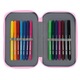 Penar echipat 2 compartimente Dots roz 28 piese