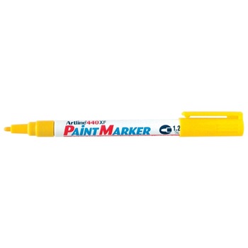 Marker cu vopsea varf rotund 1.2mm, corp metalic, ARTLINE 440XF - galben Marker cu vopsea varf rotund 1.2mm, corp metalic, ARTLINE 440XF - galben