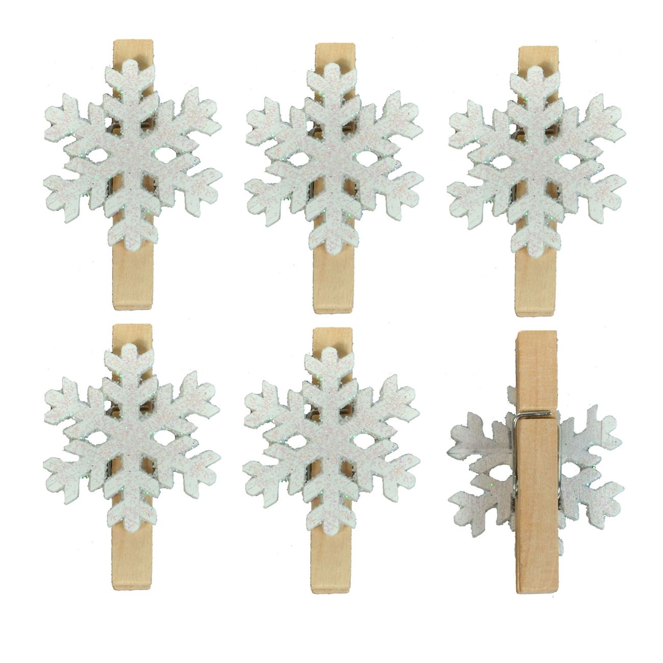 Clestisori decorativi, Zola, pentru Craciun, fulg de nea, 6bucati