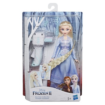 Papusa Disney Frozen II Sister Styles - Impletituri magice, Elsa Papusa Disney Frozen II Sister Styles - Impletituri magice, Elsa