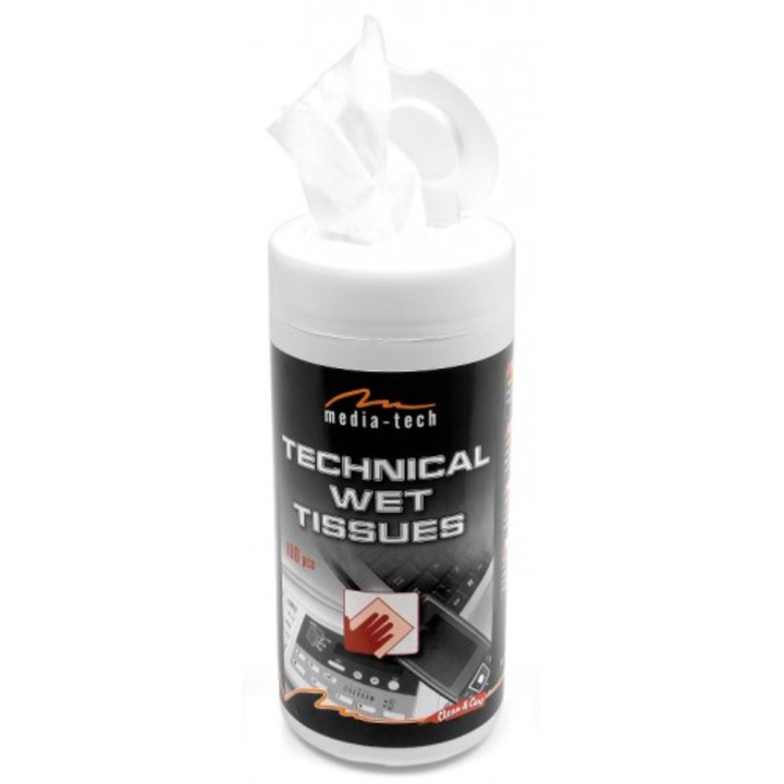 Мокри кърпи за почистване Media-tech MT2600 TECHNICAL WET TISSUES