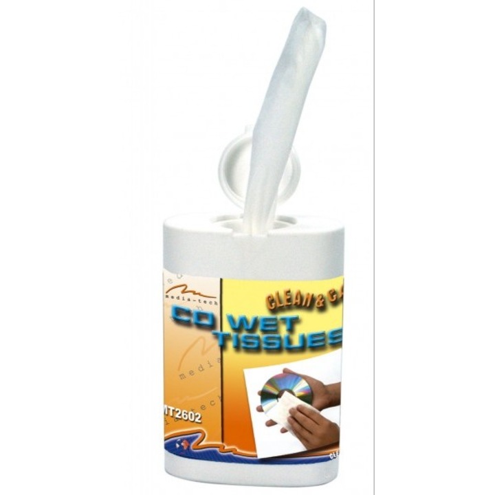 Мокри кърпи за почистване Media-tech MT2602 CD WET TISSUES