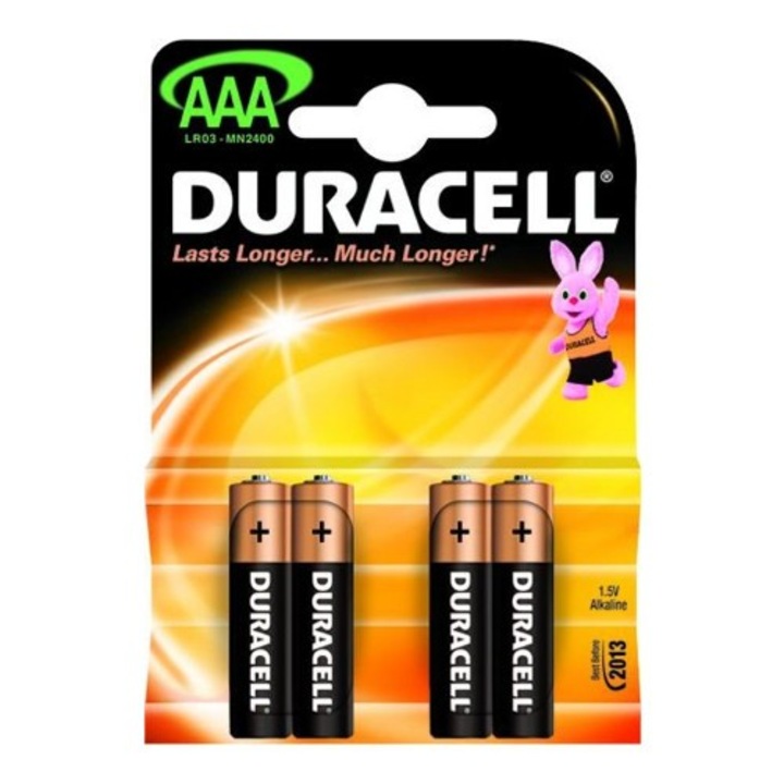 Duracell - Set 4 Baterii Tip AAA Alcaline